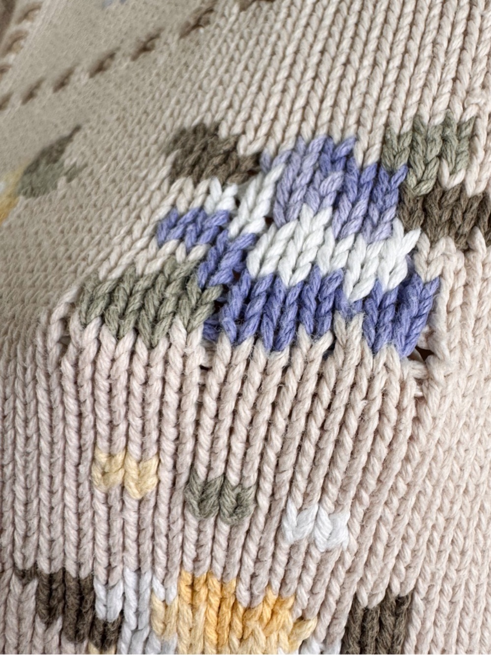 Vintage Northern Reflections Floral Patchwork Knit Sweater XL Cottagecore - Picture 9 of 13